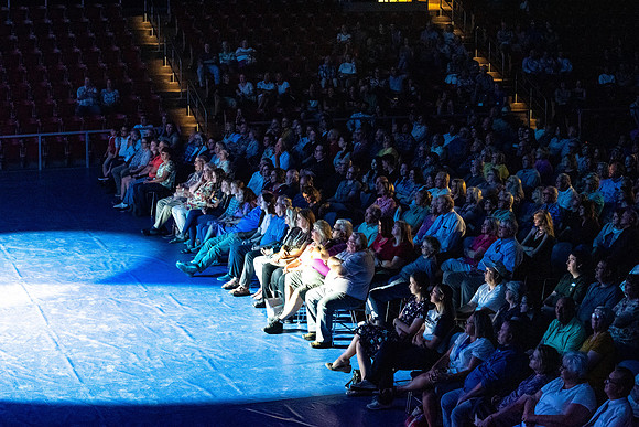 Jim Curry performs songs of John Denver at the Hart Auditorium.