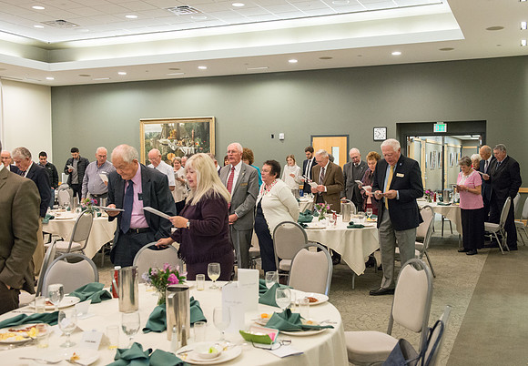 Emeritus Breakfast, Nov 2018, BYU-Idaho Alumni Award of excellence was awarded to Jon Beesley.