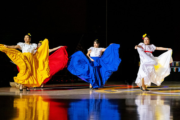 Students participate in Cultural Night.