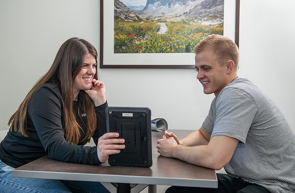 Photos of the Wellness Center where students can get health consultations, blood tests, and body tests done.