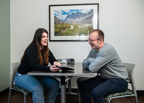 Photos of the Wellness Center where students can get health consultations, blood tests, and body tests done.