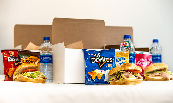 Box lunches for students to take after devotional.