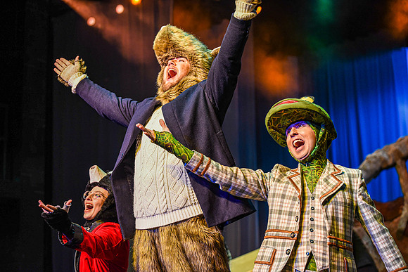 The theatre department's dress rehearsal of the Wind in the Willows in the Snow Drama Theatre.