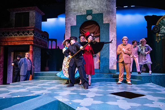 Dress rehearsal for Theater production, Comedy of Errors.