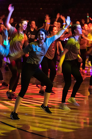 Students meet instructors of fitness classes offered on campus and get to try each style.