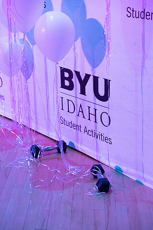 Students meet instructors of fitness classes offered on campus and get to try each style.