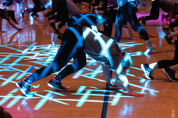 Students meet instructors of fitness classes offered on campus and get to try each style.