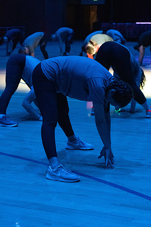 Students meet instructors of fitness classes offered on campus and get to try each style.