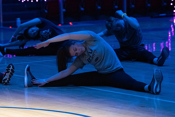 Students meet instructors of fitness classes offered on campus and get to try each style.