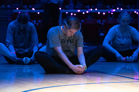 Students meet instructors of fitness classes offered on campus and get to try each style.