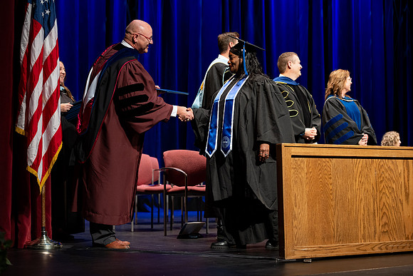 Graduates during convocation for the College of Academic Success & Interdisciplinary Studies.