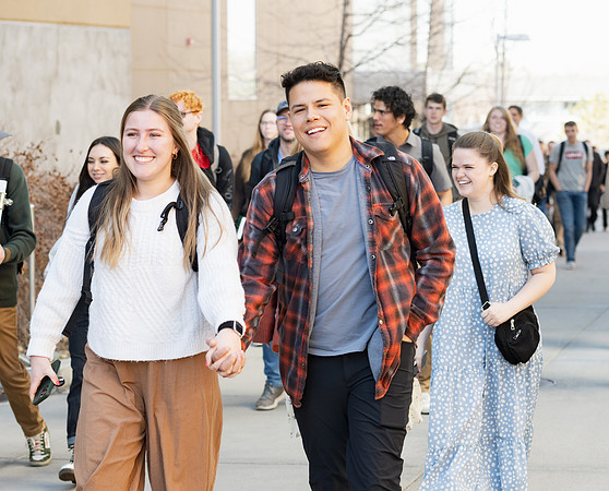 Students after devotional.