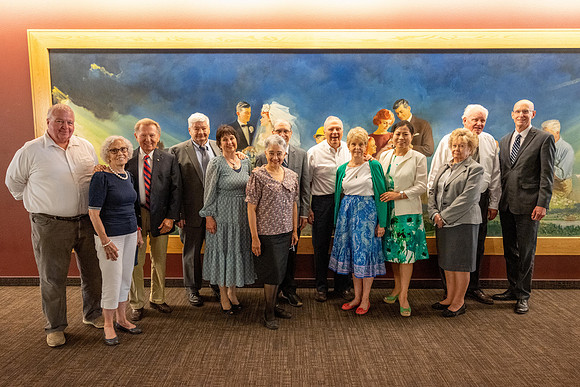 Opening ceremony with VIPs who helped bring the murals to campus.
