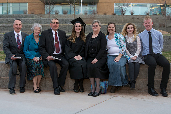Brigham Young University-Idaho Graduates tour campus with their families saying goobyes to peers and getting pictures with friends and family before the convocation ceremonies. Photo by Ryan Chase
