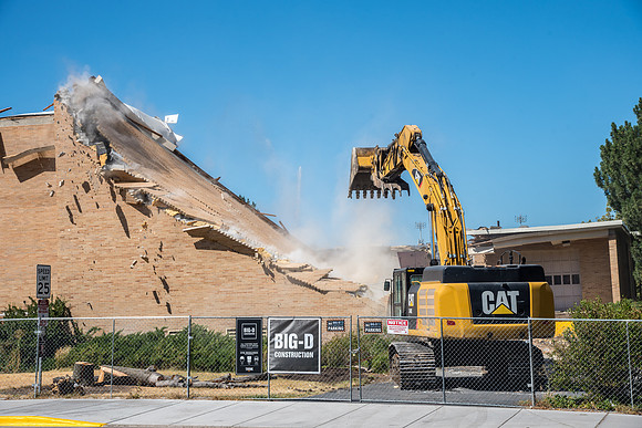 Big D Construction doing some major Destruction to the Kirkham Building.