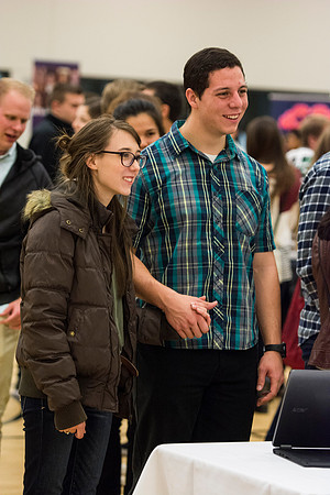 Students do a variety of service activies together with their dates.
