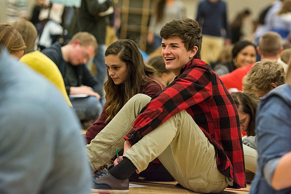 Students do a variety of service activies together with their dates.