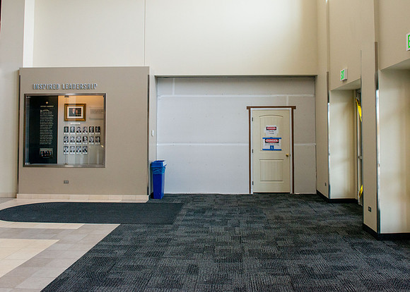Construction inside the MC Building.