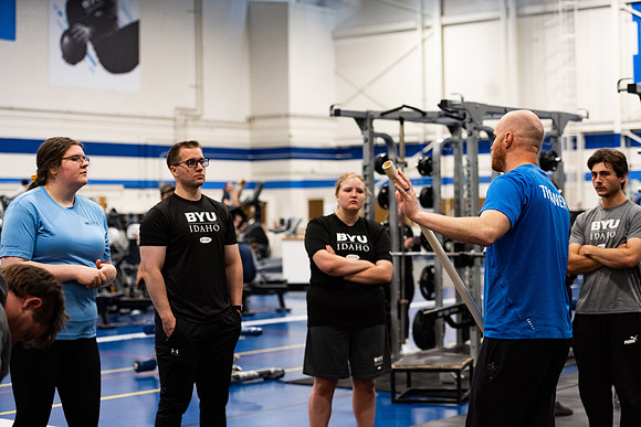BYUI Wellness Center Power Lifting Training.