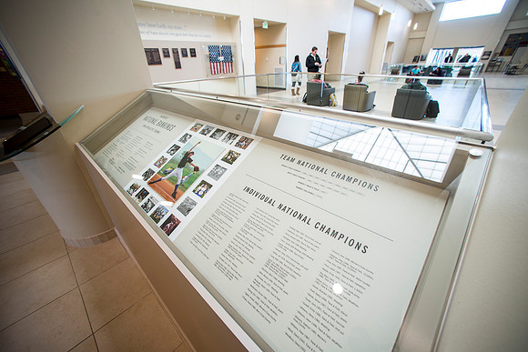 Legacy Hall in the Manwaring Center received some additional art work creating a lasting tribute to the ongoing Sprit of Ricks here at BYU-Idaho.  Two new show cases were added to Legacy Hall to pay t