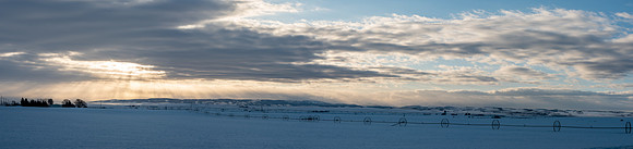 Winter sunrise over the Snake River Valley.