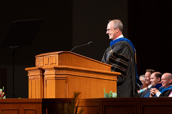 Graduates during convocation for the College of Agriculture and Life Sciences.