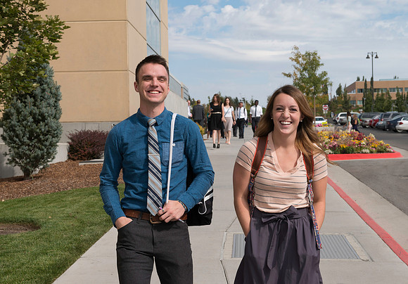 Students after first devotional Fall 2014 semester.