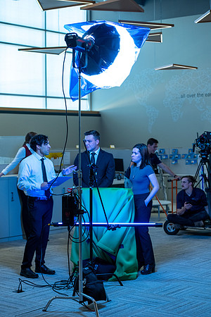 Media creations video production in the Career Center. Aug 2022