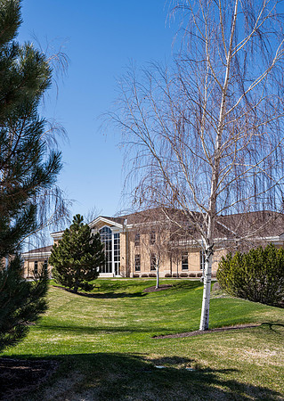 Gordon B Hinckley Building on the campus of BYU-Idaho.