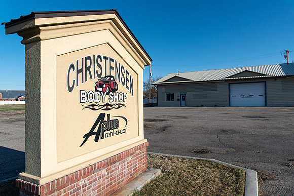 The old Christensen Body Shop. The business moved to the other side of town.