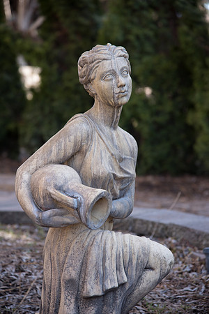 BYU-Idaho Ricks Gardens statues. Spring Break