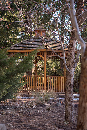 BYU-Idaho Ricks Gardens gazebo. Spring Break