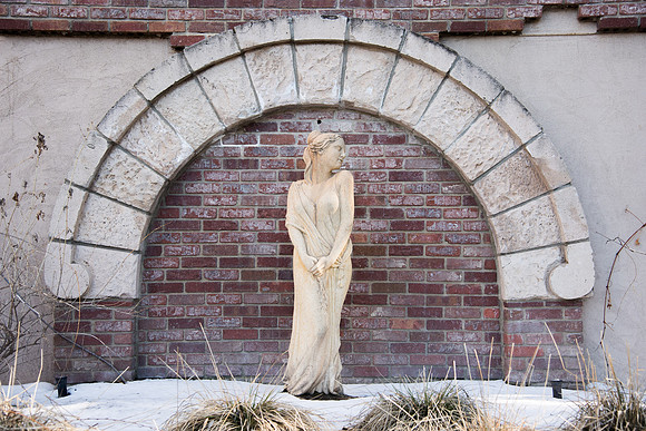 BYU-Idaho Ricks Gardens statues. Spring Break