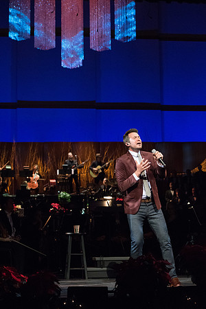 David Archuleta and Nathan Pacheco were the featured guests at BYU-Idaho's annual Christmas concert in the BYU-Idaho Center. They performed with the Symphony Orchestra, combined choirs, and other stud