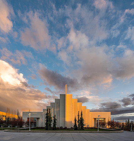 The Taylor building during sunset.