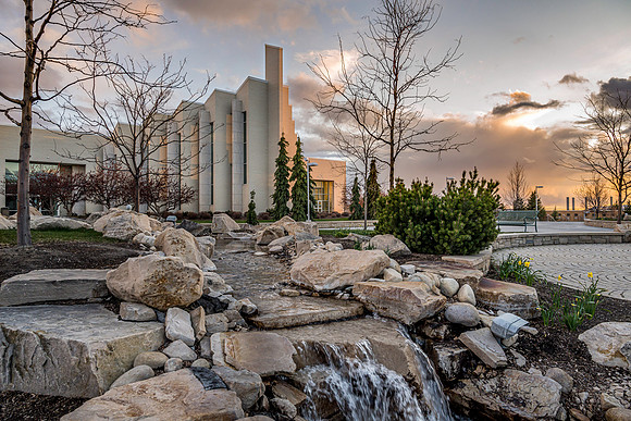 The Taylor building during sunset.