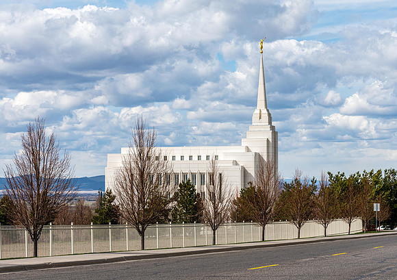 The Church of Jesus Christ of Latter Day Saints Temple in Rexburg, Idaho.
