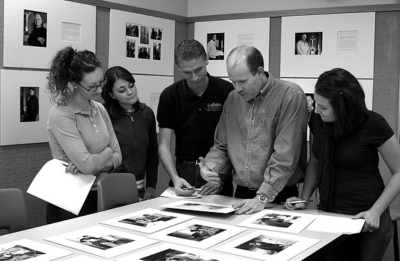 Photo Instructor Brian Atkinson with a few students.