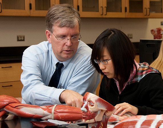 Anatomy & Physiology lab. Professor Kent Davis & Myung Wha Park.