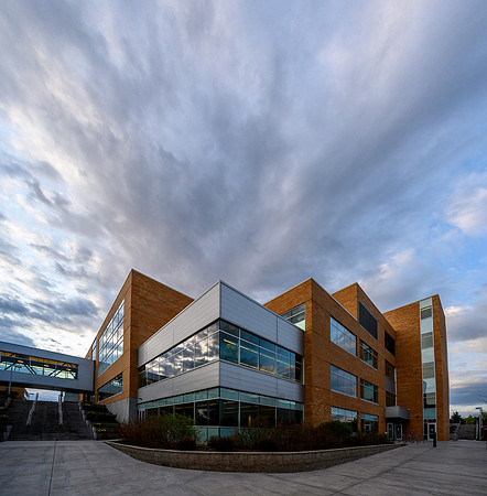 The Manwaring Student Center in the early morning.