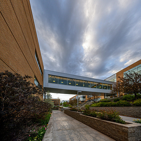 The Manwaring Student Center in the early morning.