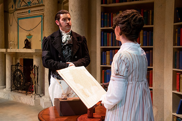 Theatre students perform in the theater production Christmas at Pemberley in the fall 2021 semester.