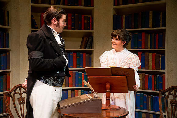 Theatre students perform in the theater production Christmas at Pemberley in the fall 2021 semester.