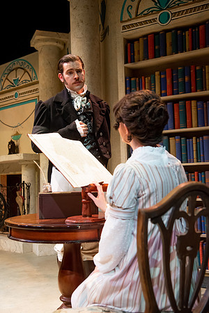 Theatre students perform in the theater production Christmas at Pemberley in the fall 2021 semester.