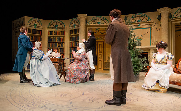 Theatre students perform in the theater production Christmas at Pemberley in the fall 2021 semester.