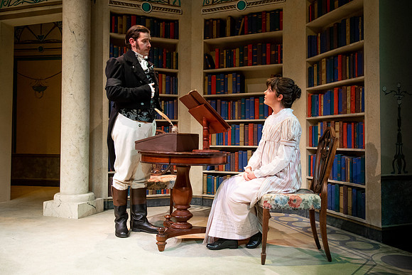 Theatre students perform in the theater production Christmas at Pemberley in the fall 2021 semester.