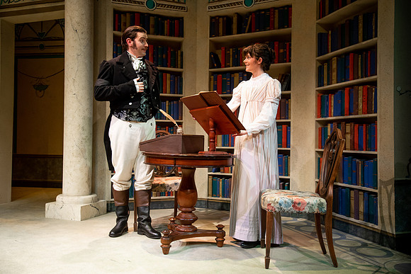 Theatre students perform in the theater production Christmas at Pemberley in the fall 2021 semester.