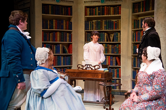 Theatre students perform in the theater production Christmas at Pemberley in the fall 2021 semester.