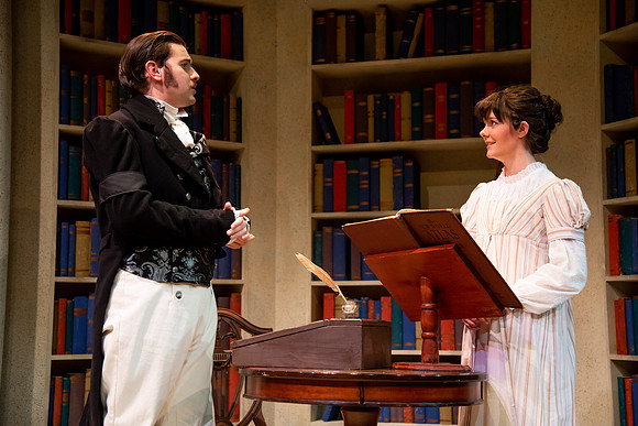 Theatre students perform in the theater production Christmas at Pemberley in the fall 2021 semester.