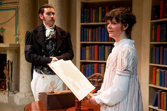 Theatre students perform in the theater production Christmas at Pemberley in the fall 2021 semester.